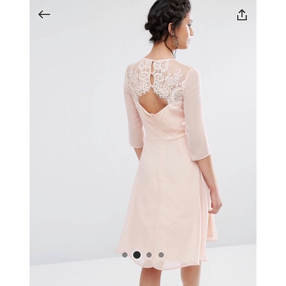 Flirty Lace Sweetheart Dress Soft Pink - Picture 3 of 4